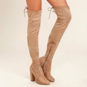 LuLus Thigh High Suede Boots!